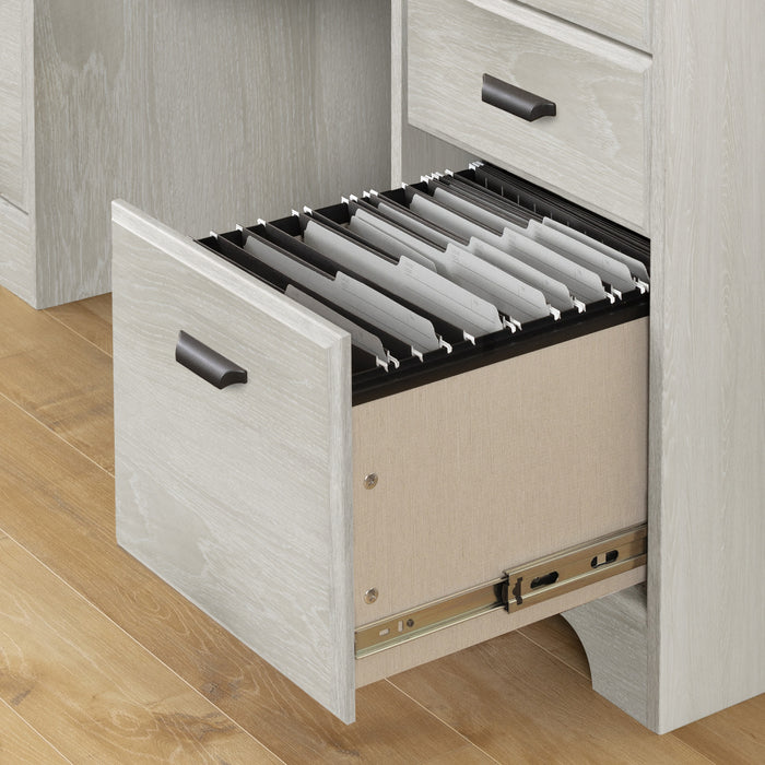 Versa Computer Office Desk With Hutch - Winter Oak 