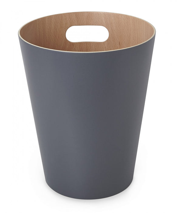 Umbra Woodrow Garbage Bin Trash Can - Charcoal