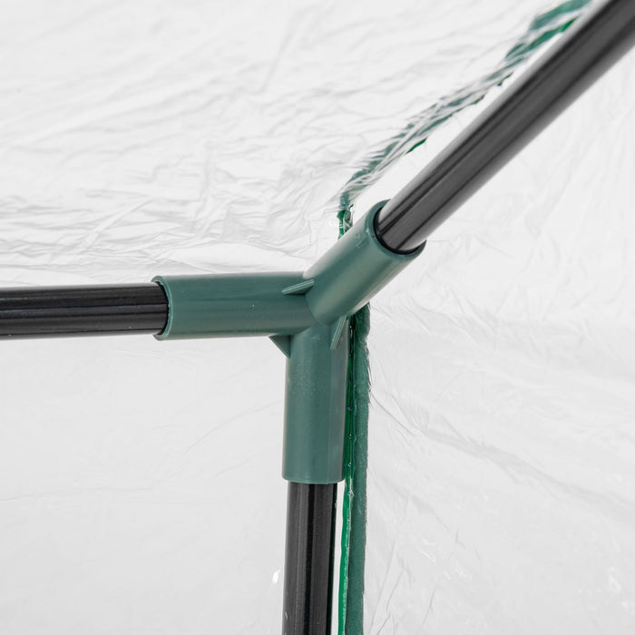 Outsunny 47\"x24\"x24\" Portable Mini Tunnel Greenhouse With 2 Windows, Clear