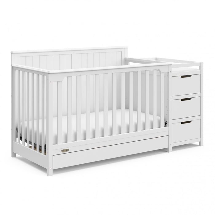 Graco Hadley 5-in-1 Convertible Crib and Changer with Drawer - White