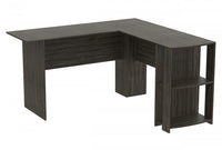 55” Computer Desk With Storage And 2 Shelves - Dark Grey 
