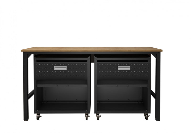 Fortress Modern 3-Piece Garage Set in Charcoal Gray Garage Storage