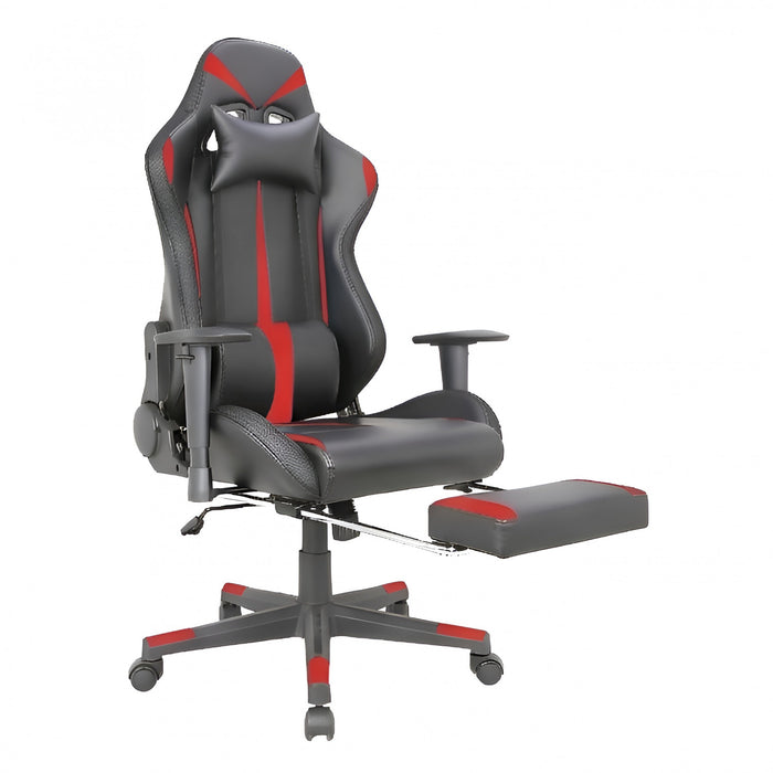 TygerClaw Fabric Gaming Chair with Lumbar Pillow and Leg Rest Office Chair