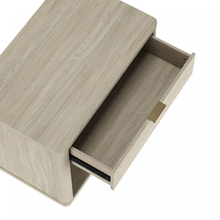Evelyn Modern 32\" Nightstand in Natural (1-Drawer) - Set of 2