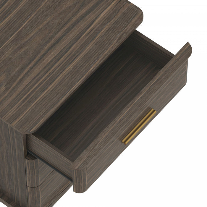 Clifford Traditional Nightstand in Walnut (3-Drawer)