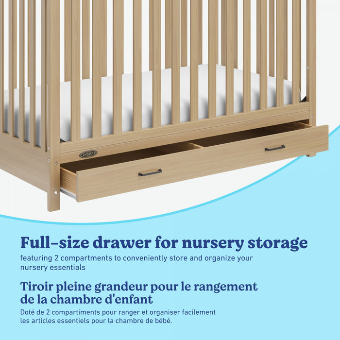 Graco Benton 5-in-1 Convertible Crib with Drawer - Driftwood
