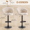HOMCOM Bar Stools Set of 2, Adjustable Swivel Counter Height Barstools