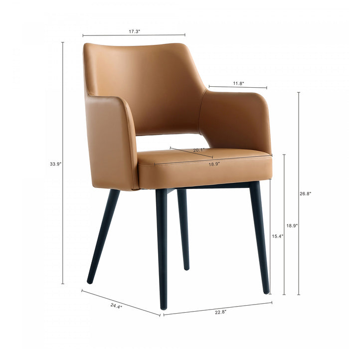 Tremont Modern 6-Piece Dining Chair Set in Saddle