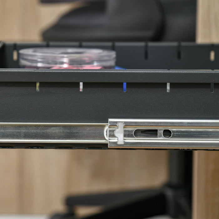 Vinsetto 2 Drawers File Cabinet On Wheels Lockable For Home Office
