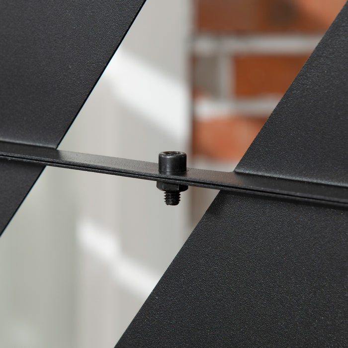 Outsunny Metal Privacy Screen W/ Expansion Screws Outdoor Divider