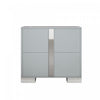 Madeline Nightstand with 2 Storage Drawers and Metal Legs,Grey | Madeline table de chevet avec 2 tiroirs de rangement et pieds en metal, gris