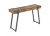 47” Narrow Console Table With Storage Shelf - Brown Reclaimed Wood With Black Metal