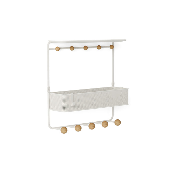 Umbra Estique Shelf with Hooks - White