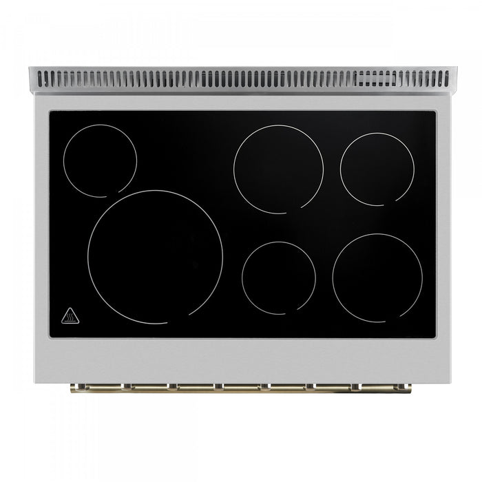 Forno Paolo 36 Inch White Freestanding Electric Range, White, 5.44 cu.ft. - FFSEL6011-36WHT