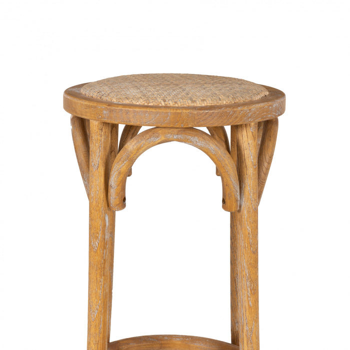 Rae Backless Rattan Barstool - Natural