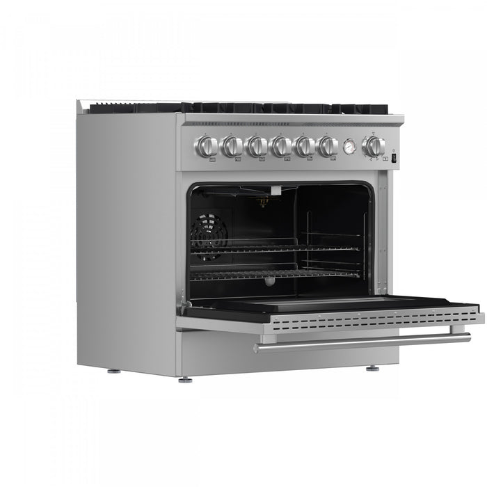 Forno Marco 36-inch Gas Range Stainless Steel, 4.32 cu.ft. -FFSGS6277-36