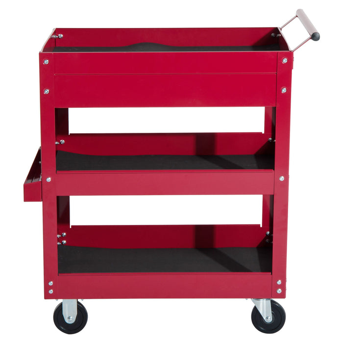 Homcom 3 Tray Rolling Tool Cart With Drawer