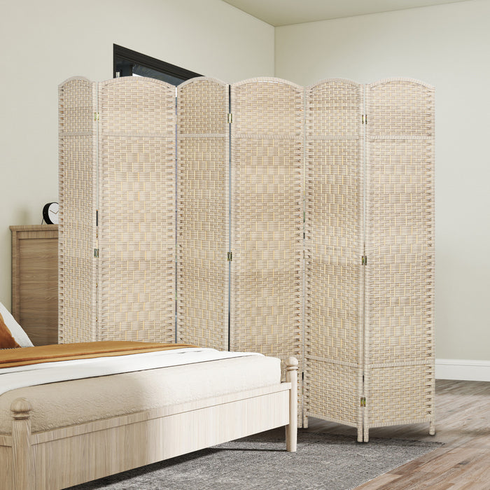 HOMCOM 6 Ft Folding Room Divider, Privacy Screen for Home Office Bedroom