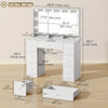 HOMCOM Vanity Desk with Charging Station, White