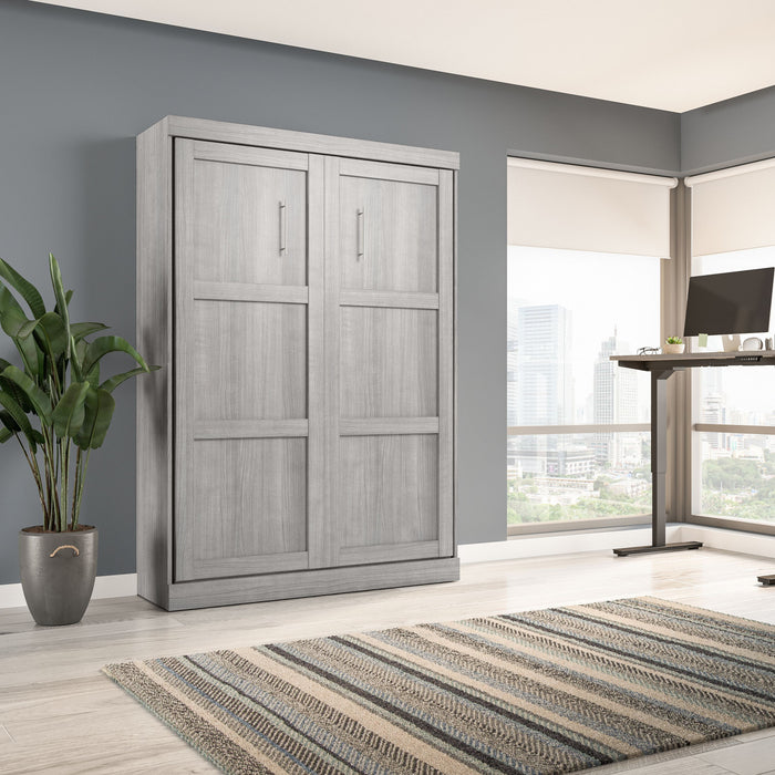Bestar Pur 59 W Full Murphy Bed - Platinum Grey