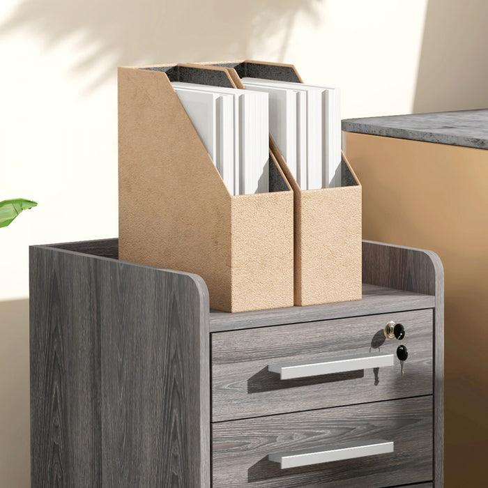 Homcom 3-drawer Mobile File Cabinet Office Filing Cabinet