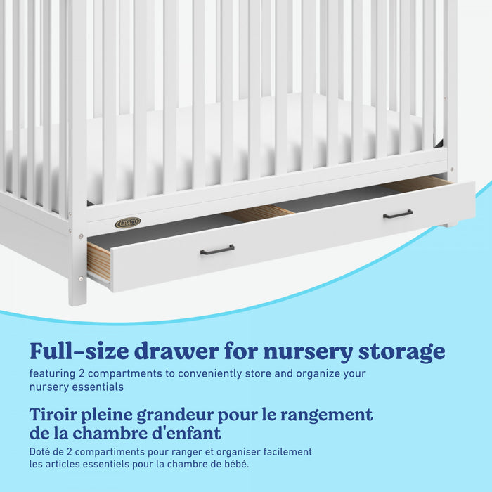 Graco Benton 5-in-1 Convertible Crib with Drawer - White