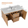 Ethan Wall-Mounted Bathroom Vanity with Integrated Sink Storage,Wood | Ethan meuble de salle de bain mural avec vasque integree et rangement, bois