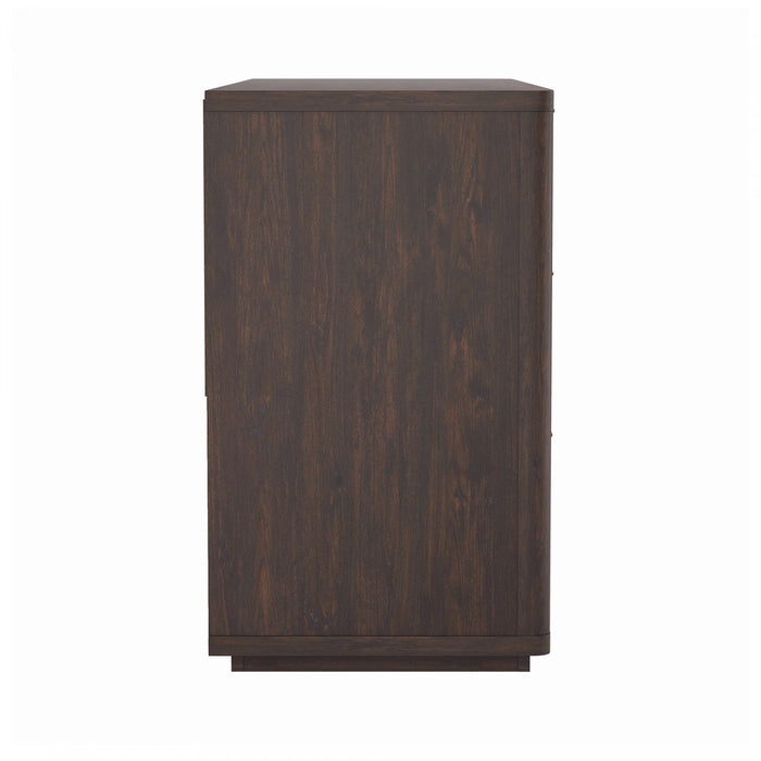 Evelyn Modern 60\" Dresser in Brown (6-Drawer)