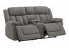 MONARCH SPECIALTIES 2-SEATER POWER RECLINING UPHOLSTERED LOVE SEAT, 76" WIDE, LIGHT GREY FABRIC, TRANSITIONAL RECLINER | MONARCH SPECIALTIES CAUSEUSE REMBOURRE 2 PLACES INCLINABLE ELECTRIQUE, 76"L, TISSU GRIS CLAIR, TRANSITIONNEL