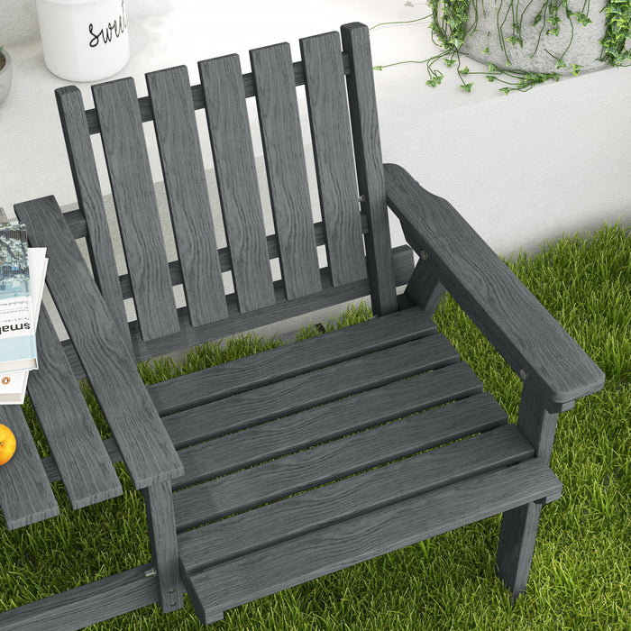 Outsunny Outdoor Wooden Bench With Middle Table And Umbrella Hole, Grey