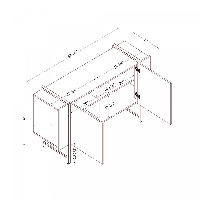 Mezzy Sideboard - Light Walnut