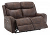 Large 2-Seater Power Reclining Love Seat, 60" Wide, Usb Port Included, Brown Leather-Look Recliner | Grand Causeuse 2 Places Inclinable Electrique, 60"L, Port Usb Inclus, Aspect Cuir Brun