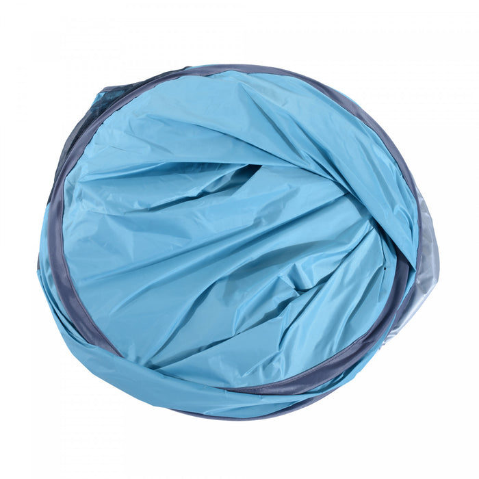 Outsunny Pop Up Beach Tent Portable Sun Shelter Uv Protection Outdoor Patio With Carry Case & Stakes Blue
