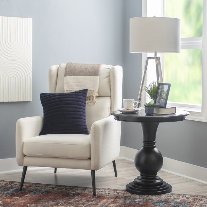 Adeline Round Accent Table - Black