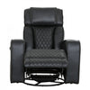Kingsley 37 in. Leather Match Swivel Glider Recliner - Black | Fauteuil inclinable pivotant a mouvement coulissant Kingsley de 37 po en cuir assorti - Noir