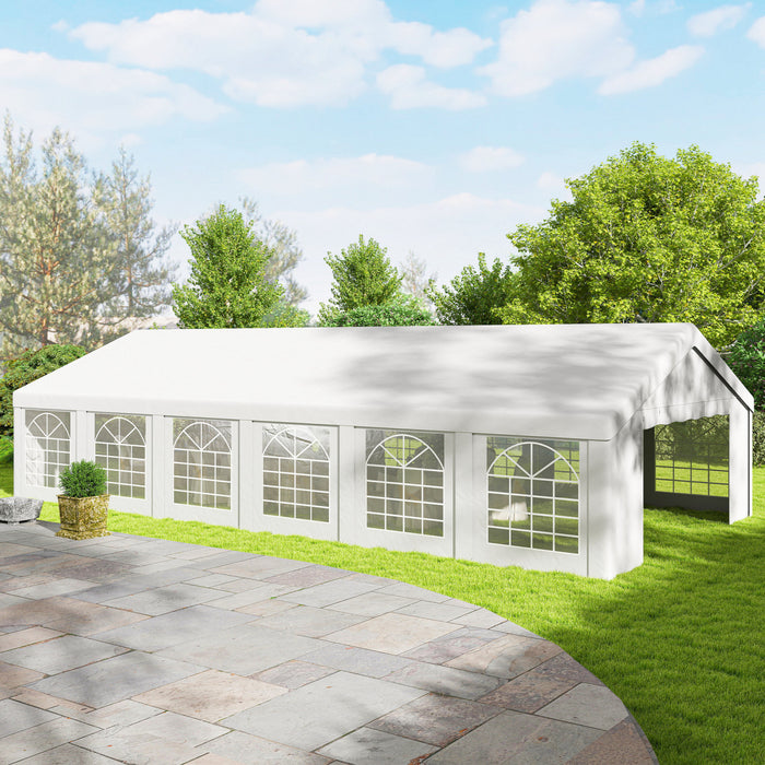 Outsunny 20' x 40' Large Party Tent with 12 Removable Window Sidewalls