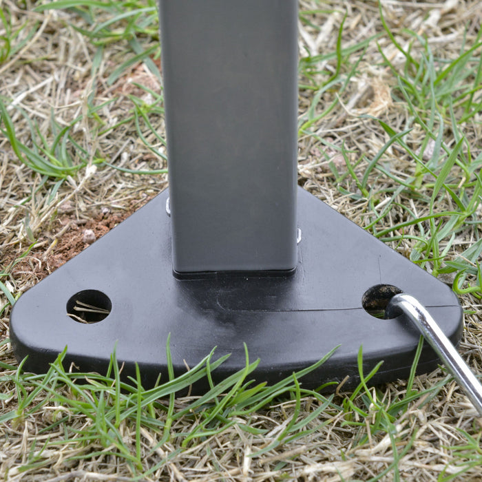 Outsunny 12.5' Pop Up Gazebo Hexagonal Canopy Tent Outdoor Shelter Pavilion Sun Protection With Mesh Sidewalls, Handy Bag, Dark Brown