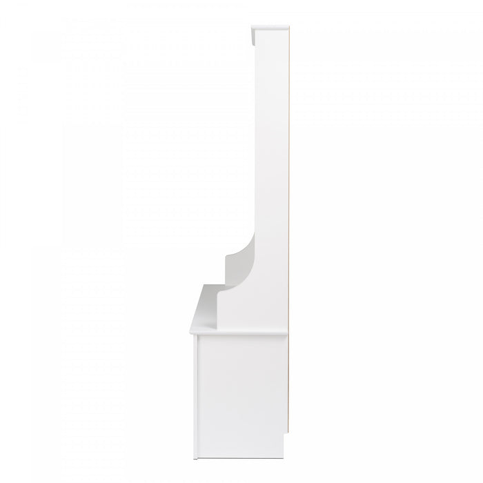 Hall Tree with Shoe Storage - White