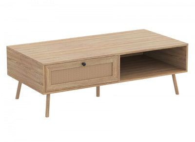 Coffee Table With Storage - Natural Wood Look | Table à café avec rangement - apparence de bois naturel