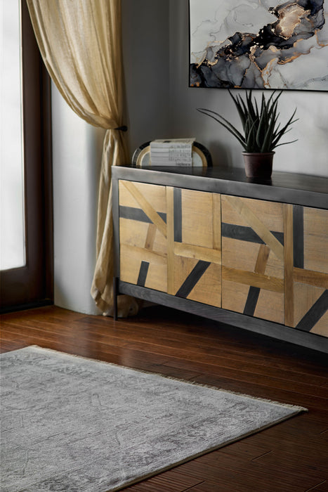 Selena Traditional 8'0\" x 10'0\" Area Rug in Grey Indoor Area Rug