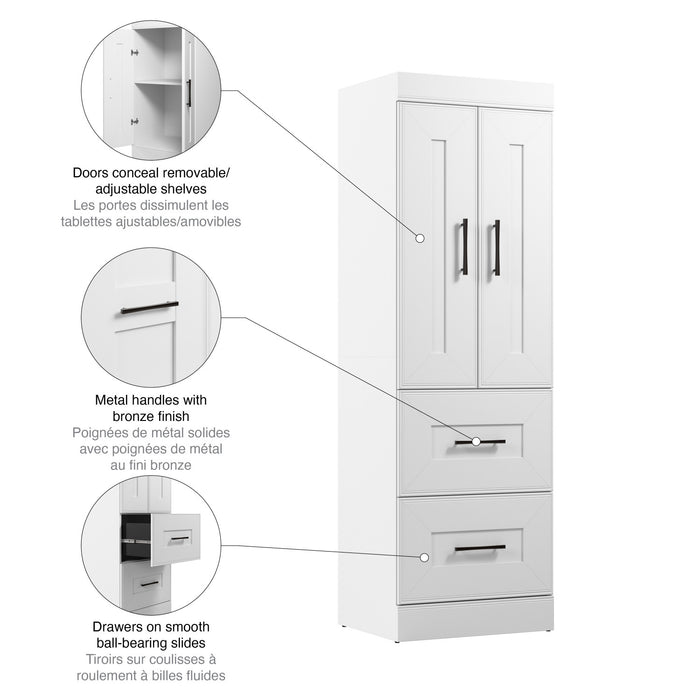 Bestar Edge 25 W Wardrobe - White