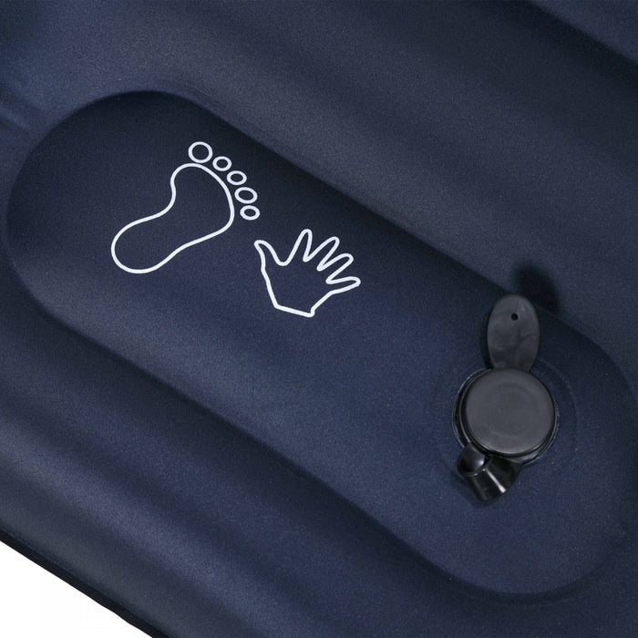 Outsunny Camping Air Mattress, Double Air Bed With Foot Pump And Carry Bag
