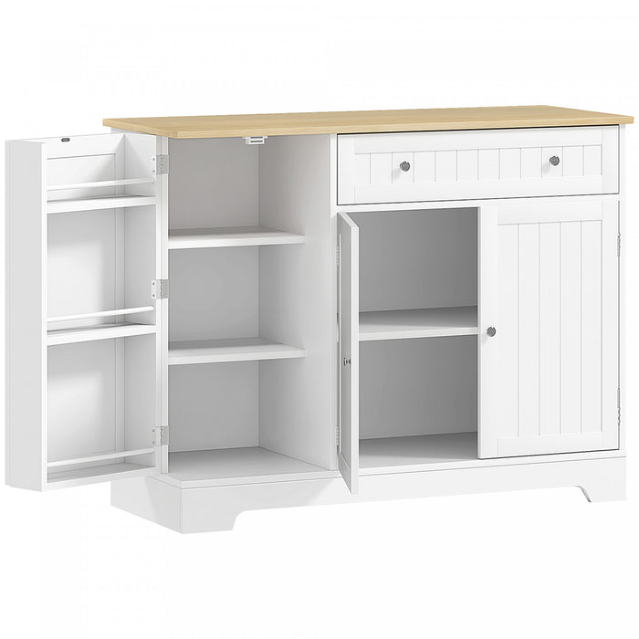 41\" Sideboard Buffet Cabinet with Storage Drawer, Adjustable Shelf, White
