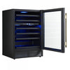 Forno Bacchino 24" Wine Cooler, Black,51 Bottle Capacity, Built-In or Freestanding-FWCDR6634-24BLK | Refroidisseur a vin Bacchino de 24",noir, capacite de 51 bouteilles,encastrable ou autonome-FWCDR6634-24BLK