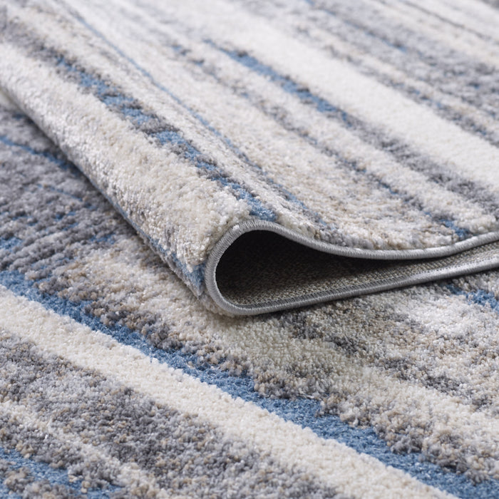 Darius Waves Cube Grey Area Rug - 6'7\" x 9'6\"