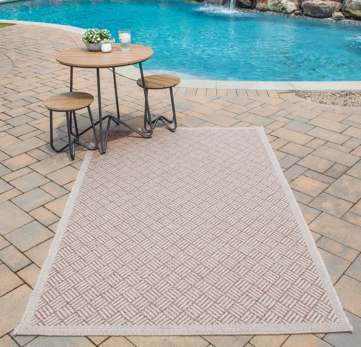 Eve Contemporary 7'10\" x 10'10\" Area Rug in Brown Indoor Area Rug