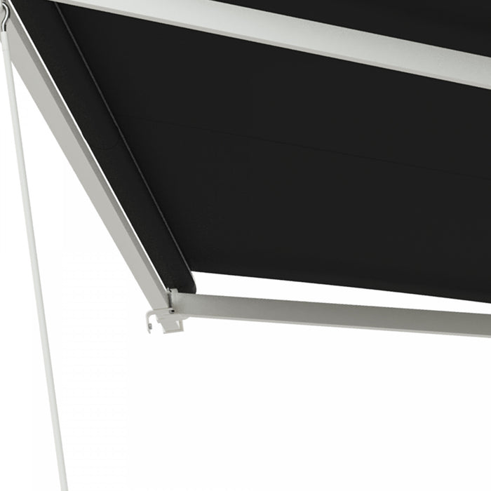 Outsunny 10' X 8' Electric Retractable Awning W/ Remote Controller, Black