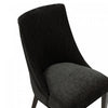 Beever Modern Chenille Wood Dining Chair in Black - Set of 2 | Chaise de salle a manger moderne Beever en bois et chenille noire - Lot de 2