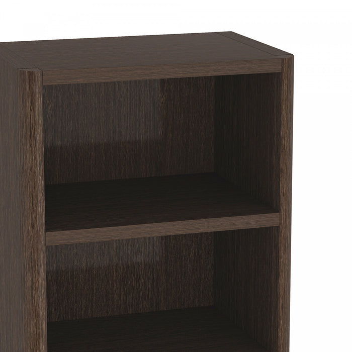 Rivington Modern 28\" Open Bookcase in Dark Walnut - Set of 3