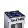 Forno Capriasca 30" White Gas Range 4.32 cu.ft -FFSGS6460-30WHT | Cuisiniere a gaz blanche Capriasca 30 pouces, 4,32 pi³ – FFSGS6460-30WHT
